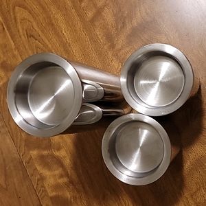 Crate & Barrel Stainless steel Candle holders